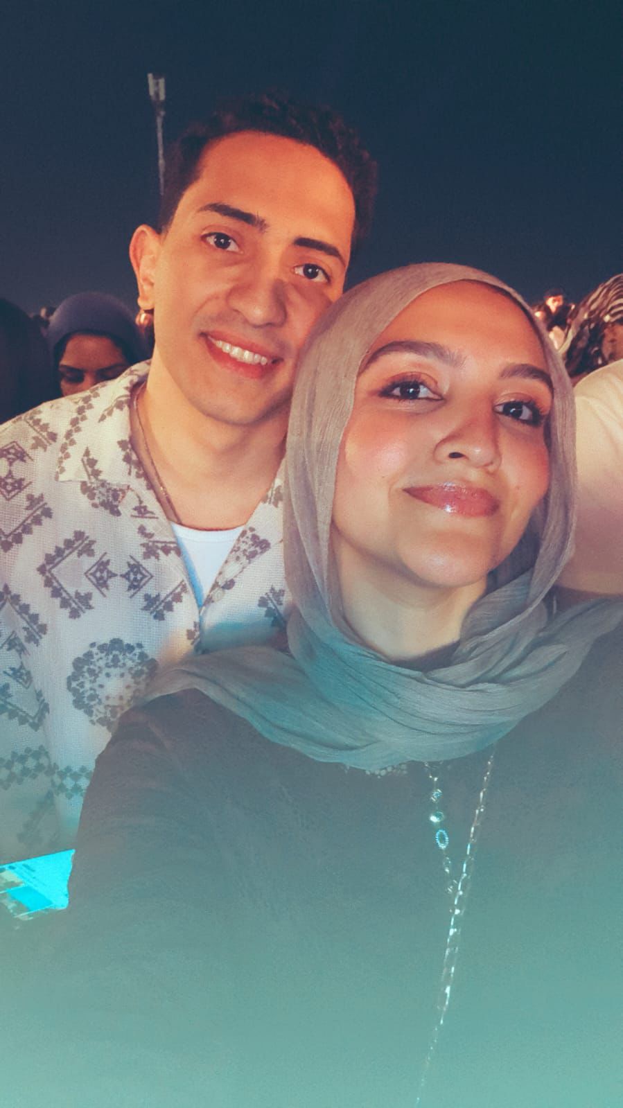 Ahmed and Hager smiling together